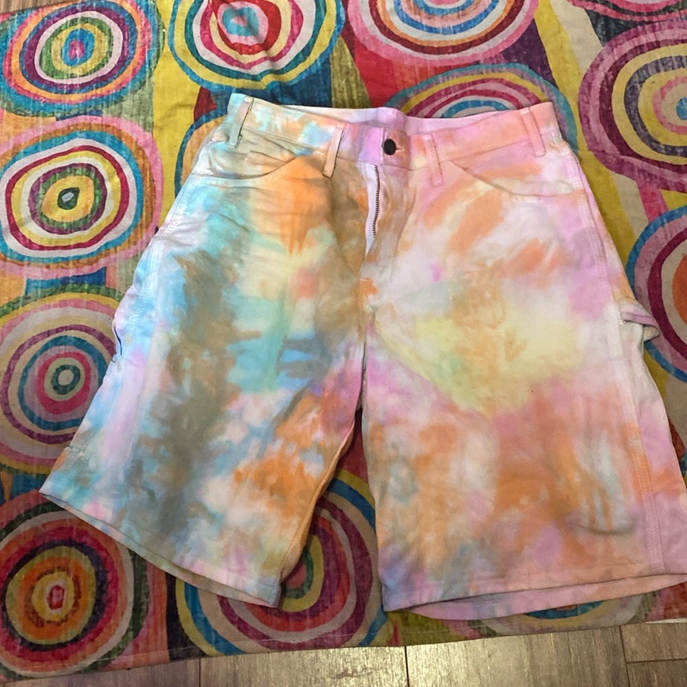 Tie-dye dickie shorts